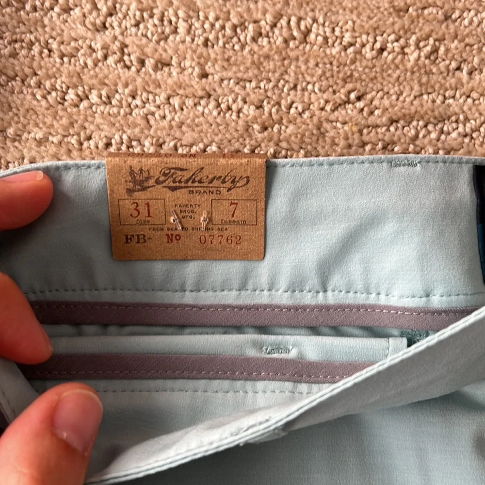 Faherty all day shorts 9” seafoam, 7” seafoam, 7” sunrose NWT